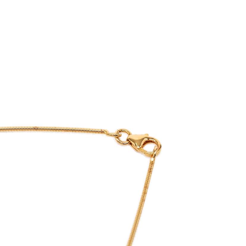 Hermès Gold Plated and Enamel Cage d H Pendant Necklace Gold Metal Very good condition - Box View