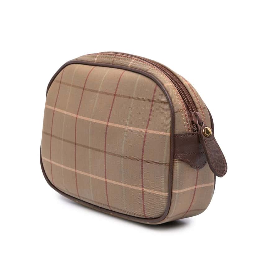 Burberry Vintage Check Canvas Clutch Brown Very good condition - Back View