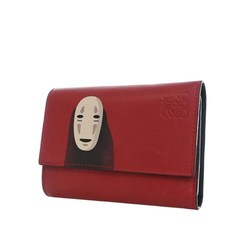 LOEWE Studio Ghibli Spirited Away Kaonashi No Face Leather Wallet Red Leather Very good condition - Back View