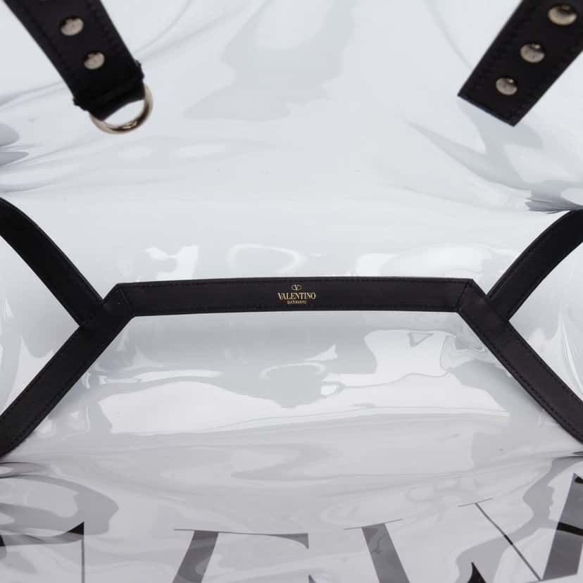 Valentino PVC VLTN Tote Black Plastic Very good condition - Box View