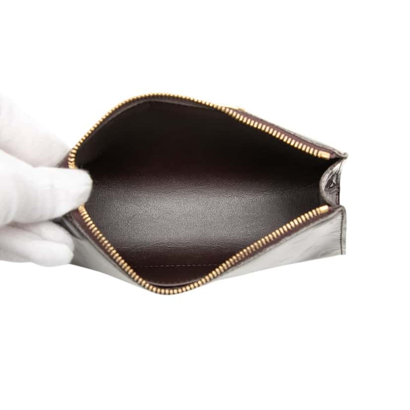 Louis Vuitton Monogram Vernis Trousse Cosmetic Pouch Purple Leather Very good condition - Model View