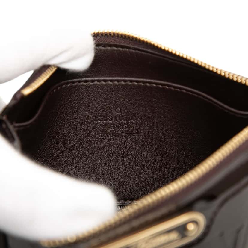 Louis Vuitton Monogram Vernis Trousse Cosmetic Pouch Purple Leather Very good condition - Box View