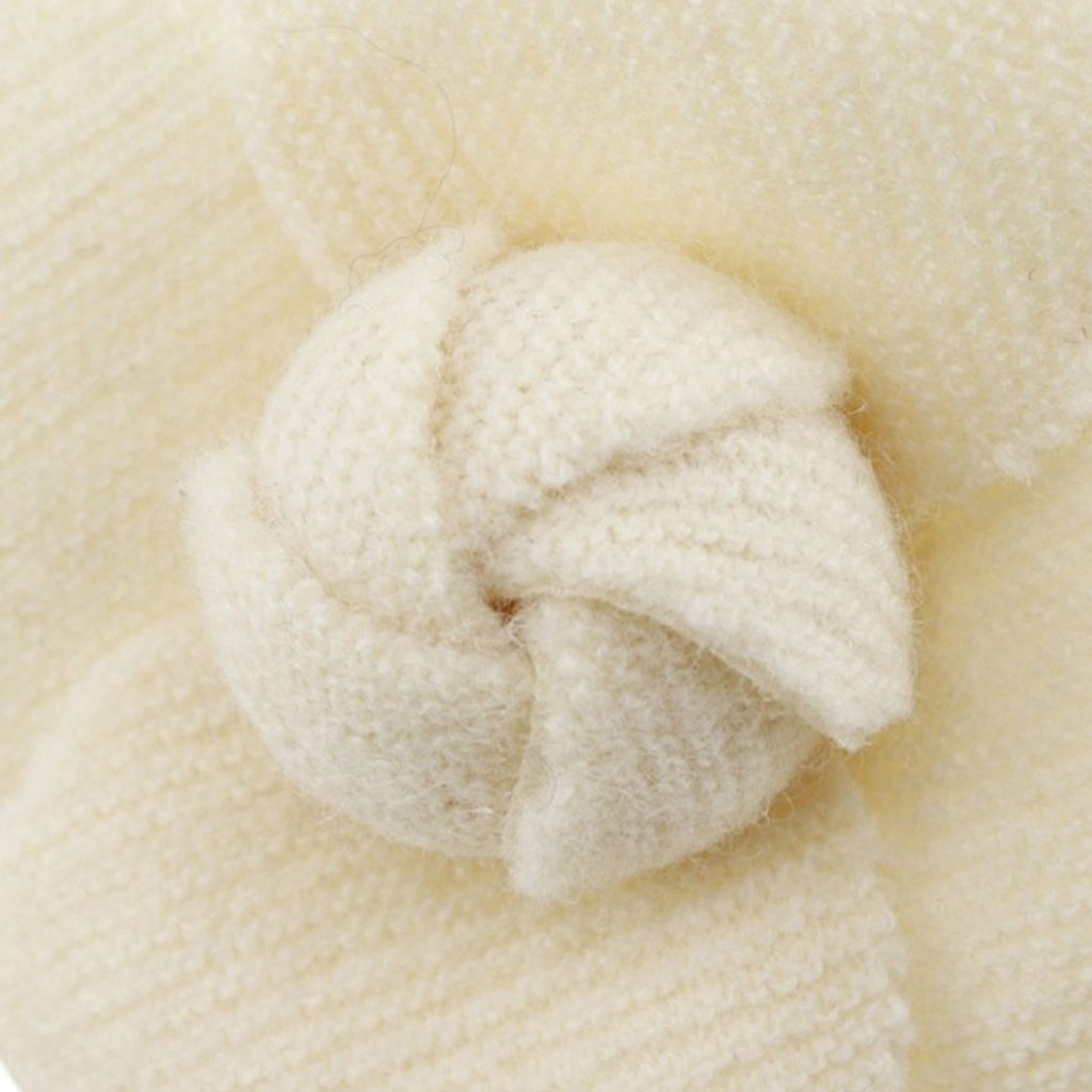Chanel Wool Camellia Brooch White Very good condition - Box View