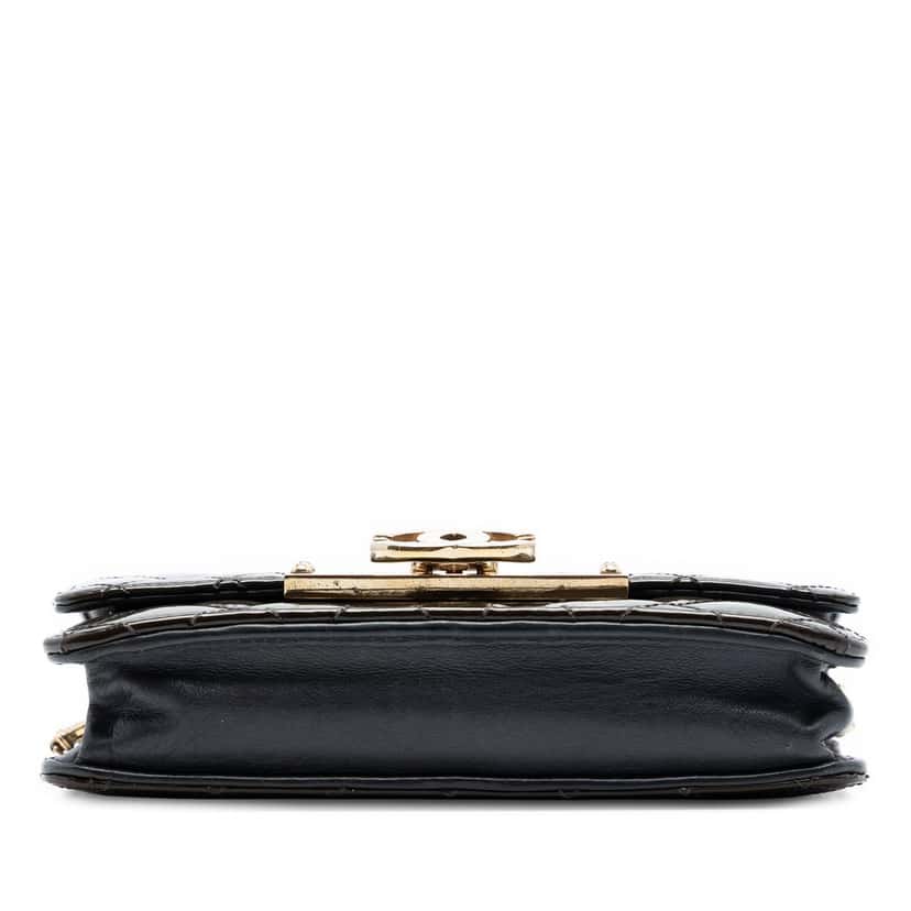 Chanel Quilted Patent Golden Class Wallet on Chain Black Leather Very good condition - Inside View