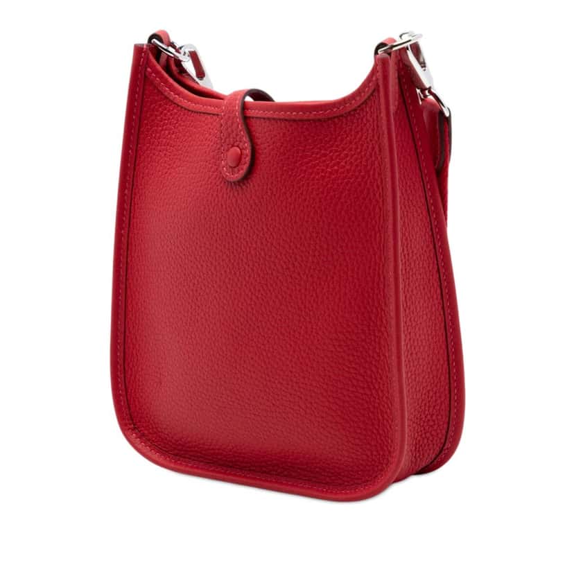 Hermès Clemence Evelyne I TPM Red Leather Very good condition - Back View