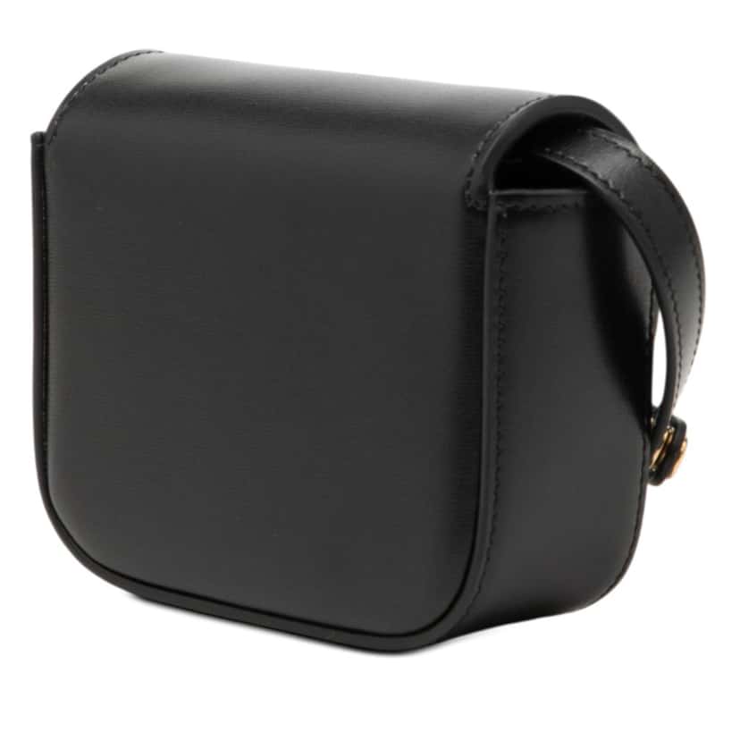 Celine Mini Calfskin Claude Crossbody Black Leather Very good condition - Back View
