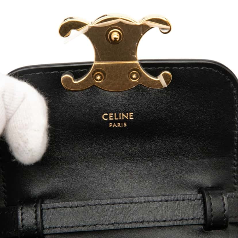 Celine Mini Calfskin Claude Crossbody Black Leather Very good condition - Box View