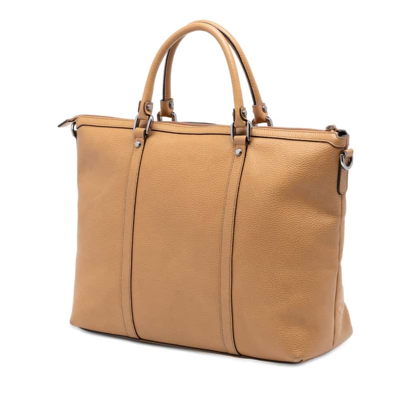 Gucci Leather GG Charm Satchel Brown Leather Very good condition - Back View