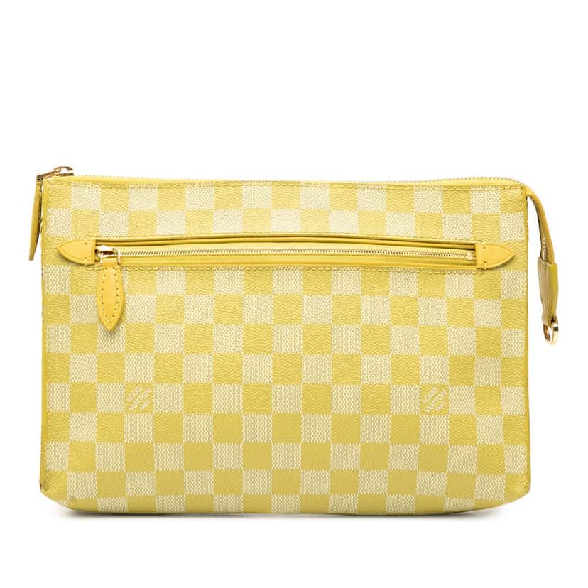 Louis Vuitton Damier Couleurs Element Clutch Yellow Good condition - Front View