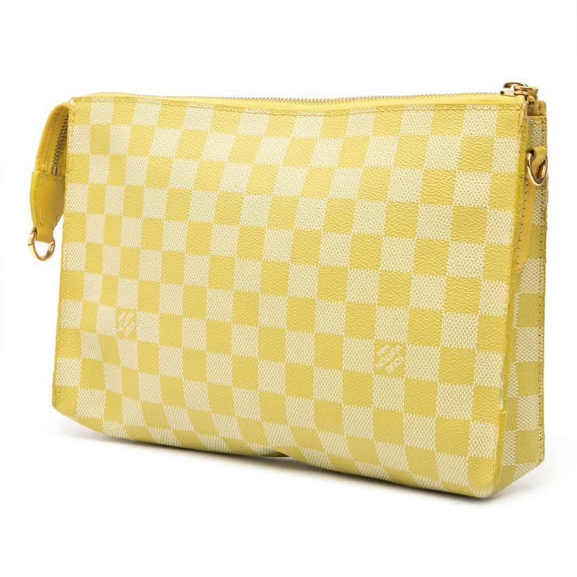 Louis Vuitton Damier Couleurs Element Clutch Yellow Good condition - Back View