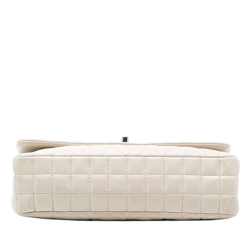 Chanel Quilted Lambskin Lady Graphic Flap White Leather Very good condition - Inside View