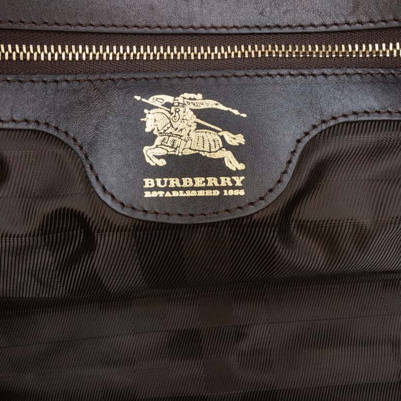 Burberry Large Quilted Leather Manor Handbag Brown Leather Very good condition - Box View