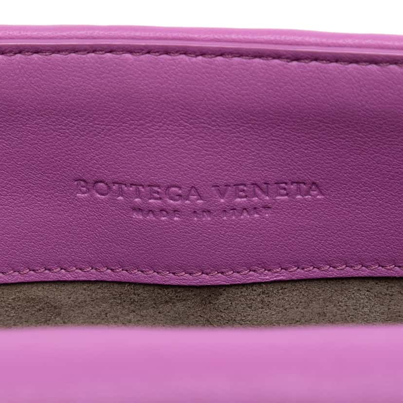 Bottega Veneta Nappa Intrecciato Dahlia Clutch Crossbody Purple Leather Very good condition - Box View