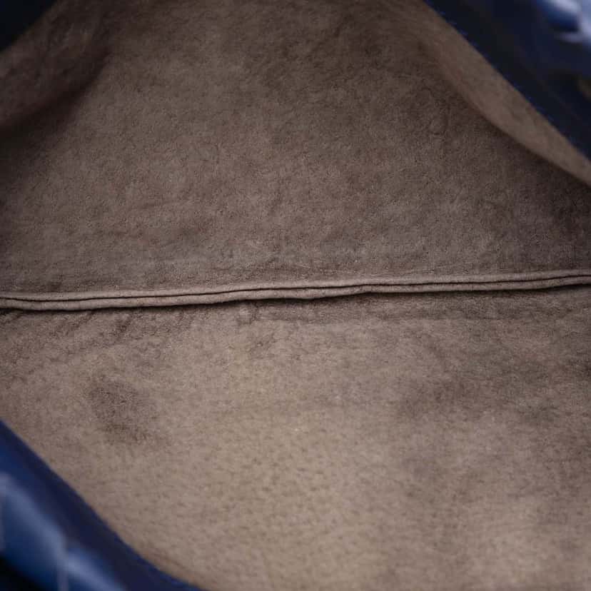 Bottega Veneta Nappa Intrecciato Duo Shoulder Bag Blue Leather Very good condition - Model View