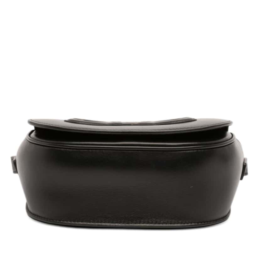 Celine Calfskin Cuir Triomphe Folco Crossbody Black Leather Very good condition - Inside View