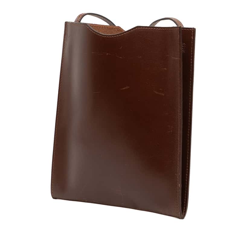 Hermès Box Sac Onimaitou Brown Leather Very good condition - Back View