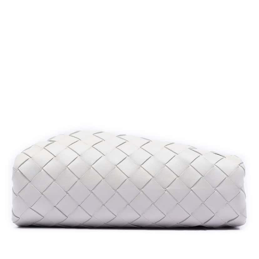 Bottega Veneta Nappa Intrecciato The Mini Pouch Crossbody White Leather Very good condition - Inside View