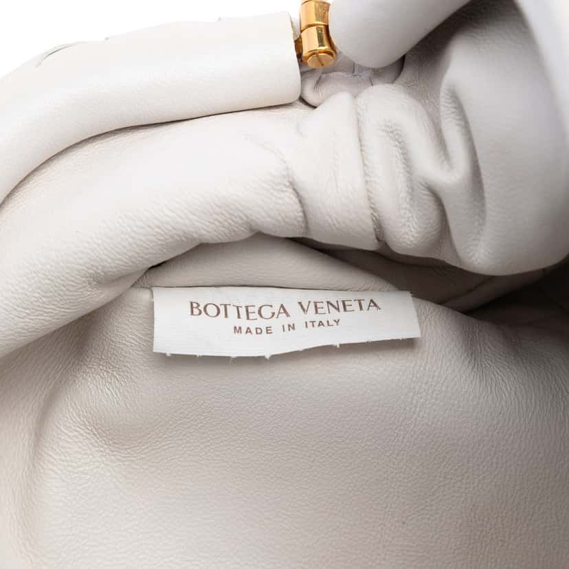 Bottega Veneta Nappa Intrecciato The Mini Pouch Crossbody White Leather Very good condition - Box View