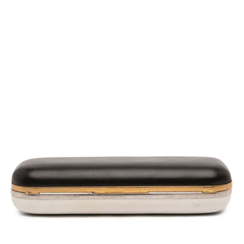 Alexander McQueen Bicolor Leather Twin Long Skull Clutch Black Leather Very good condition - Inside View