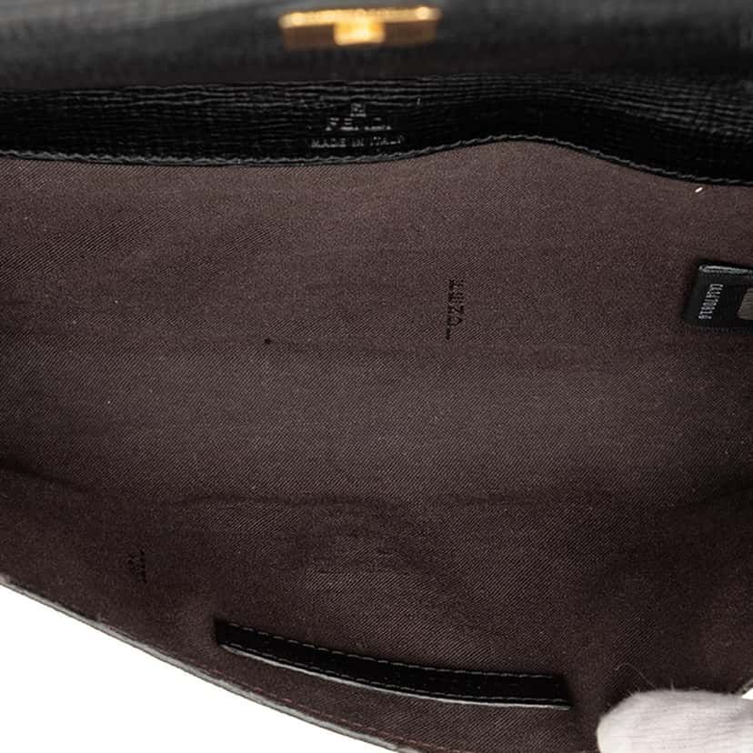 Fendi Zucchino Coated Canvas Flap Belt Bag Brown Very good condition - Model View