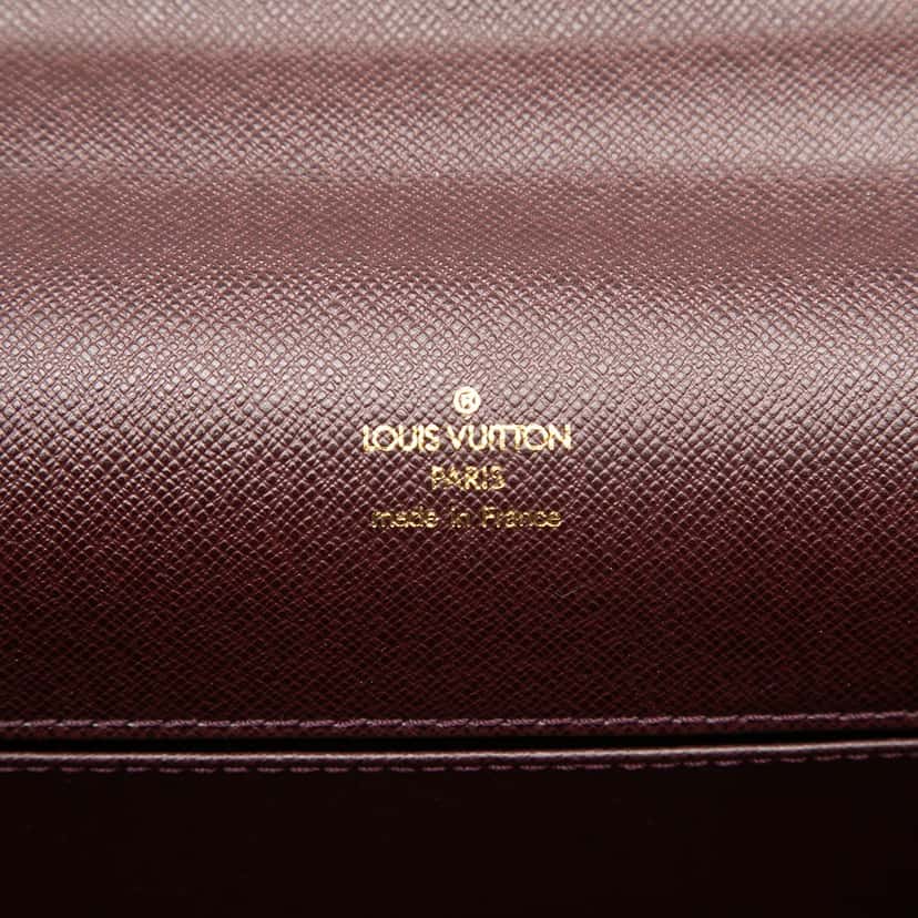 Louis Vuitton Taiga Porte Documents Angara Brown Leather Very good condition - Box View