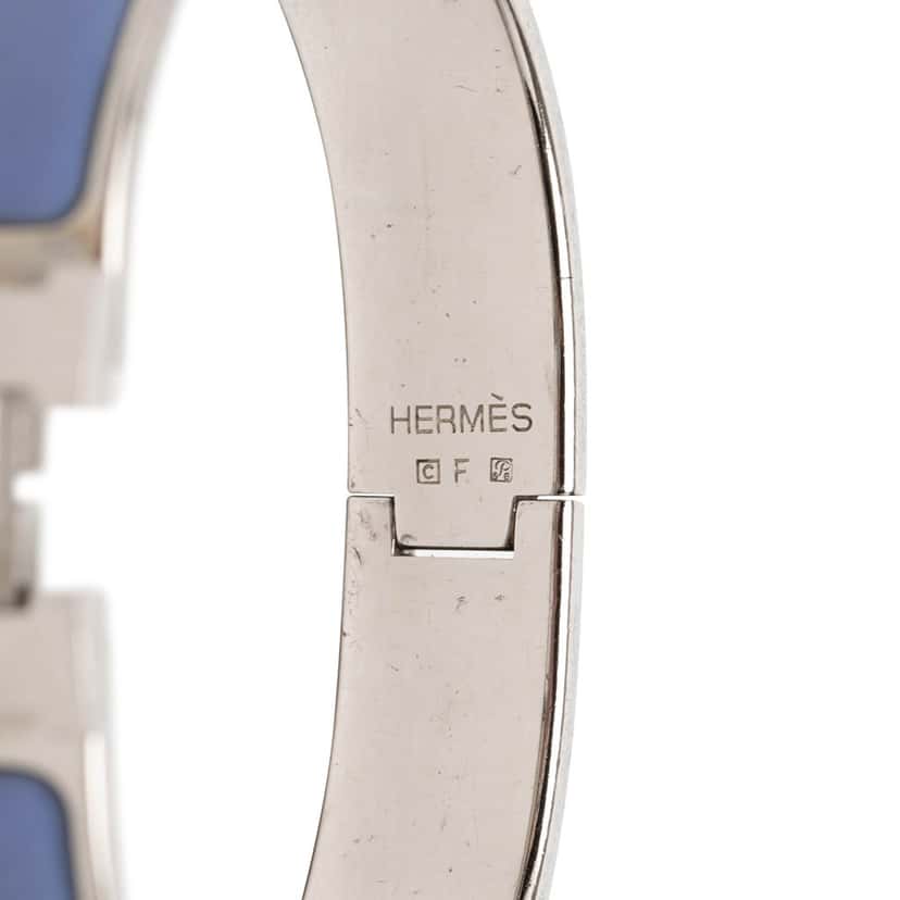Hermès Narrow Enamel Clic H Bracelet PM Blue Very good condition - Model View