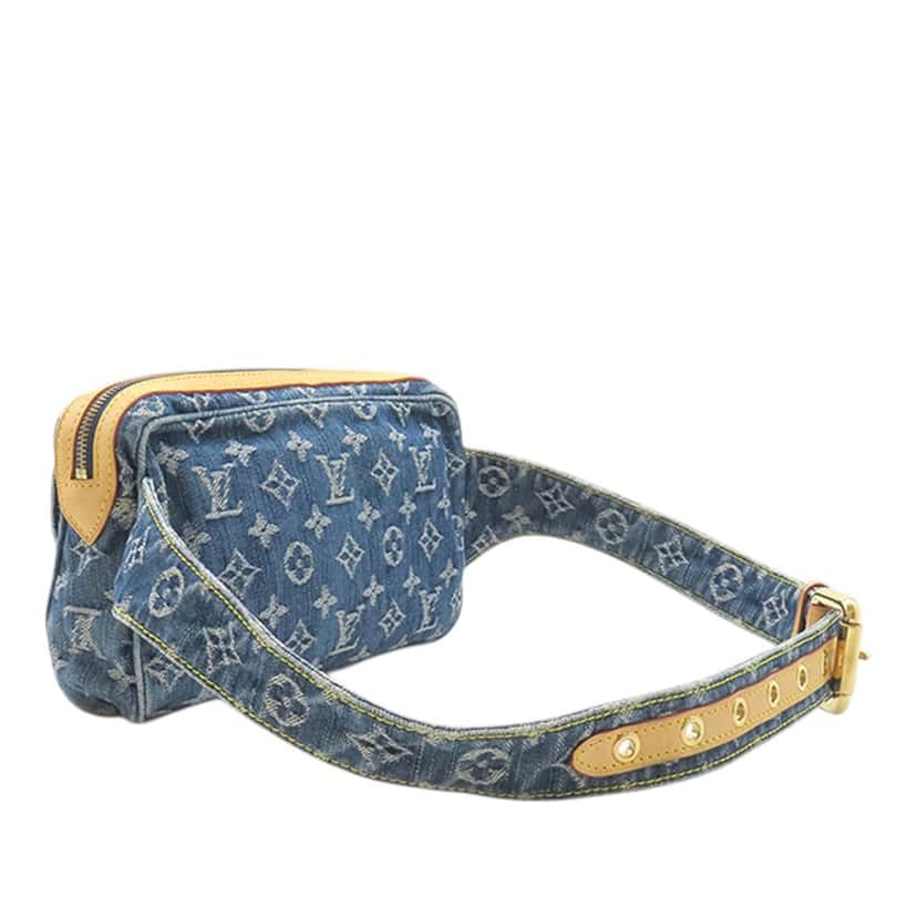 Louis Vuitton Monogram Denim Bum Bag Blue Very good condition - Back View