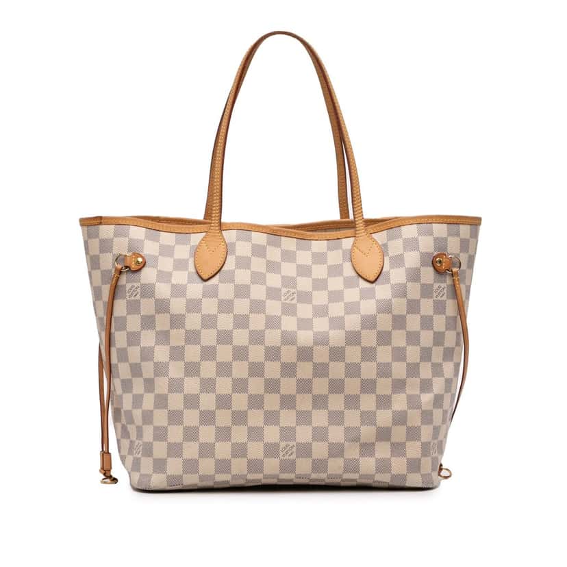 Louis Vuitton Damier Azur Neverfull MM White Very good condition - Front View