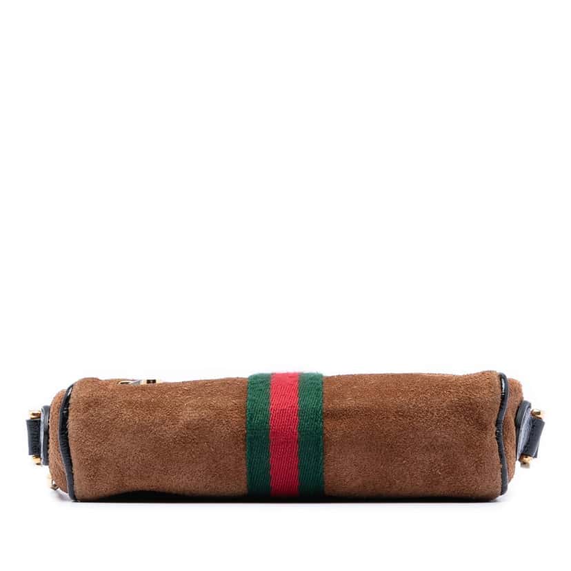 Gucci Mini Suede Web Ophidia Crossbody Brown Leather Very good condition - Inside View