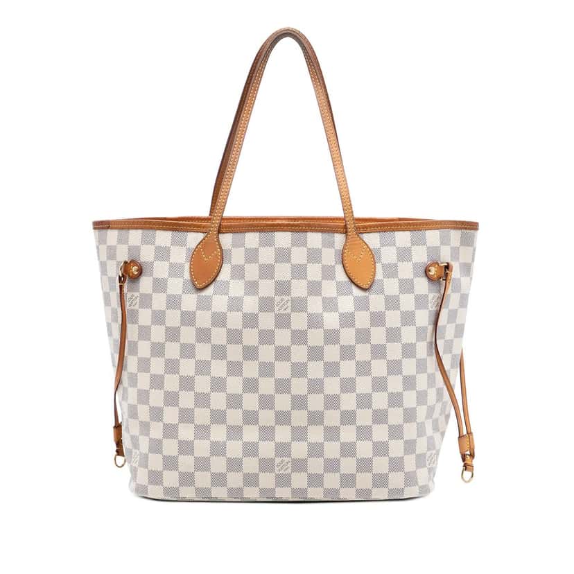 Louis Vuitton Damier Azur Neverfull MM White Very good condition - Front View