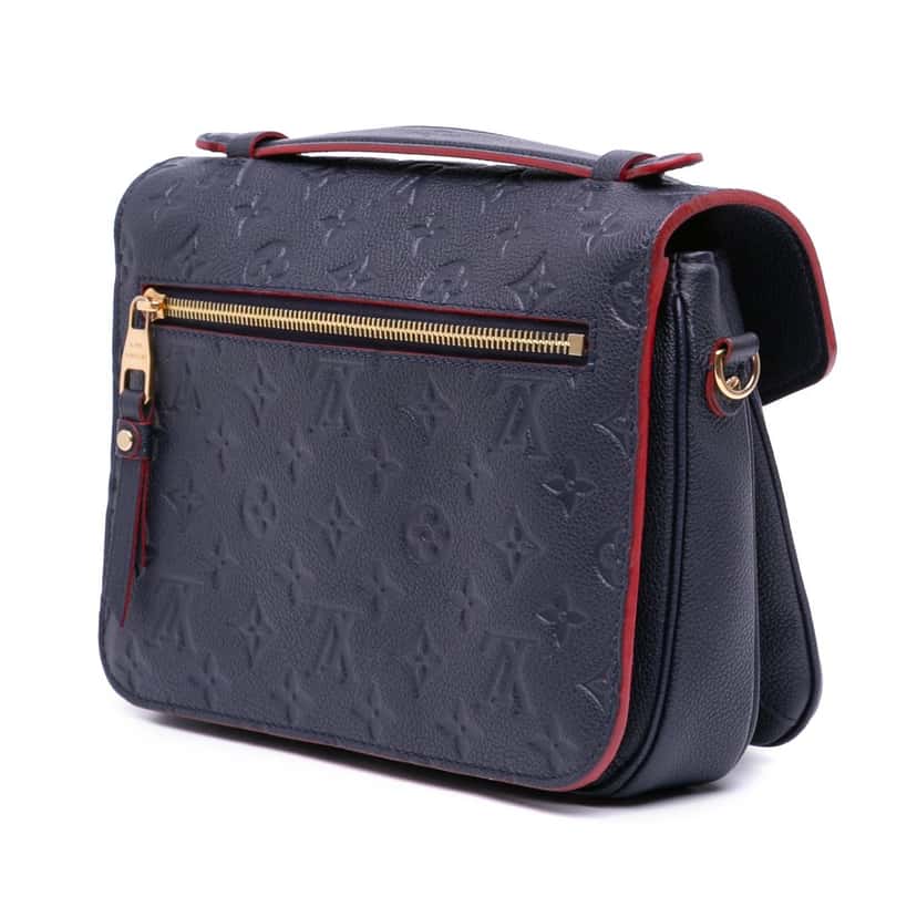 Louis Vuitton Monogram Empreinte Pochette Metis Blue Leather Very good condition - Back View