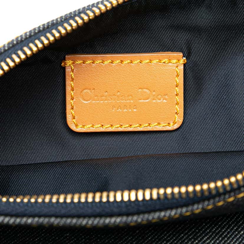 Dior Mini Denim Saddle Pochette Blue Very good condition - Box View