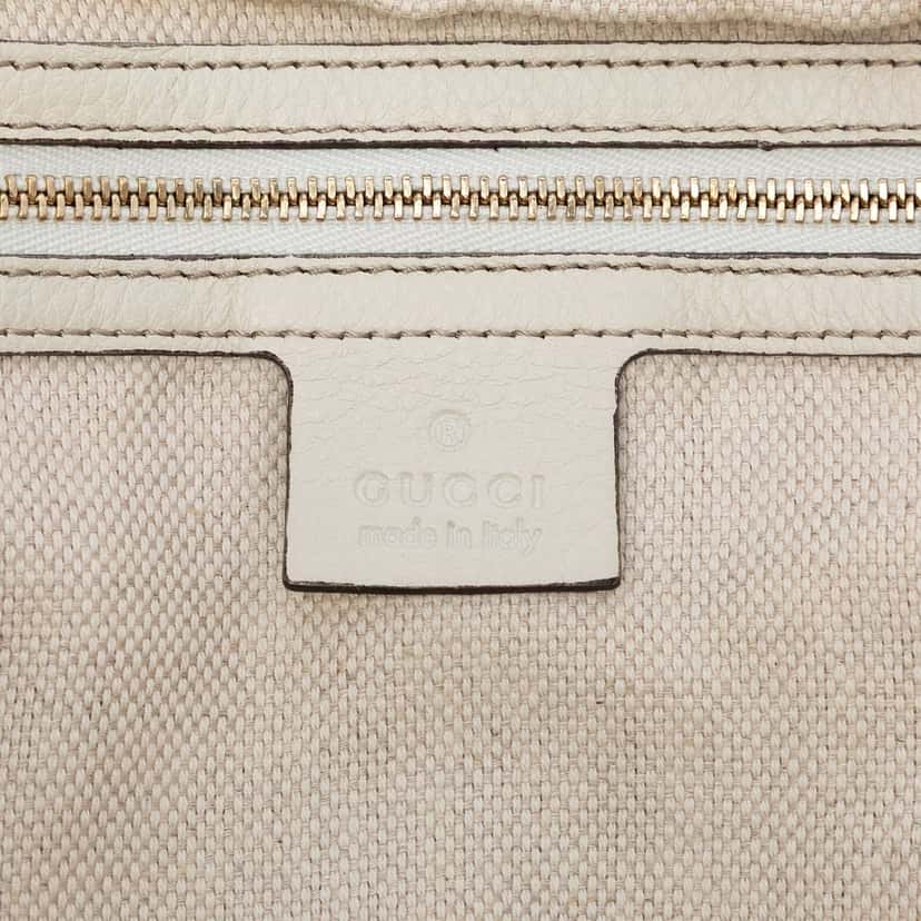 Gucci Large Leather Soho Working Tote White Leather Very good condition - Box View