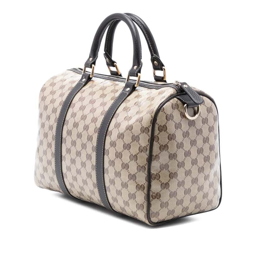 Gucci Medium GG Crystal Joy Boston Bag Beige Very good condition - Back View