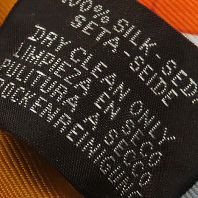 Hermès Story Silk Twilly Scarf Orange Very good condition - Model View