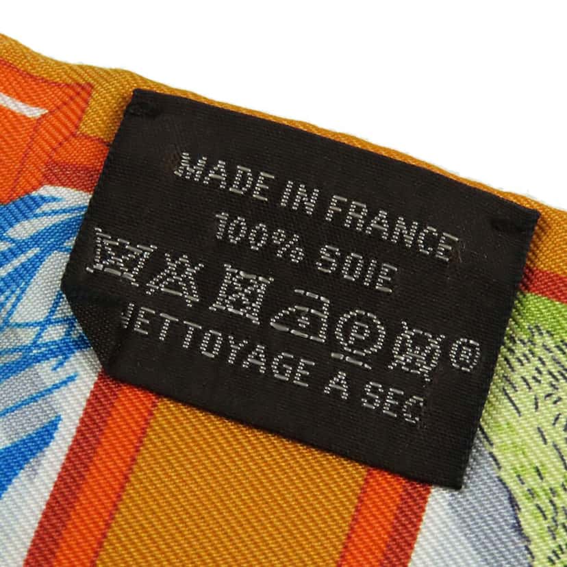 Hermès Story Silk Twilly Scarf Orange Very good condition - Box View