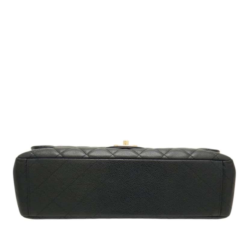 Chanel Maxi Classic Caviar Double Flap Black Leather Very good condition - Inside View