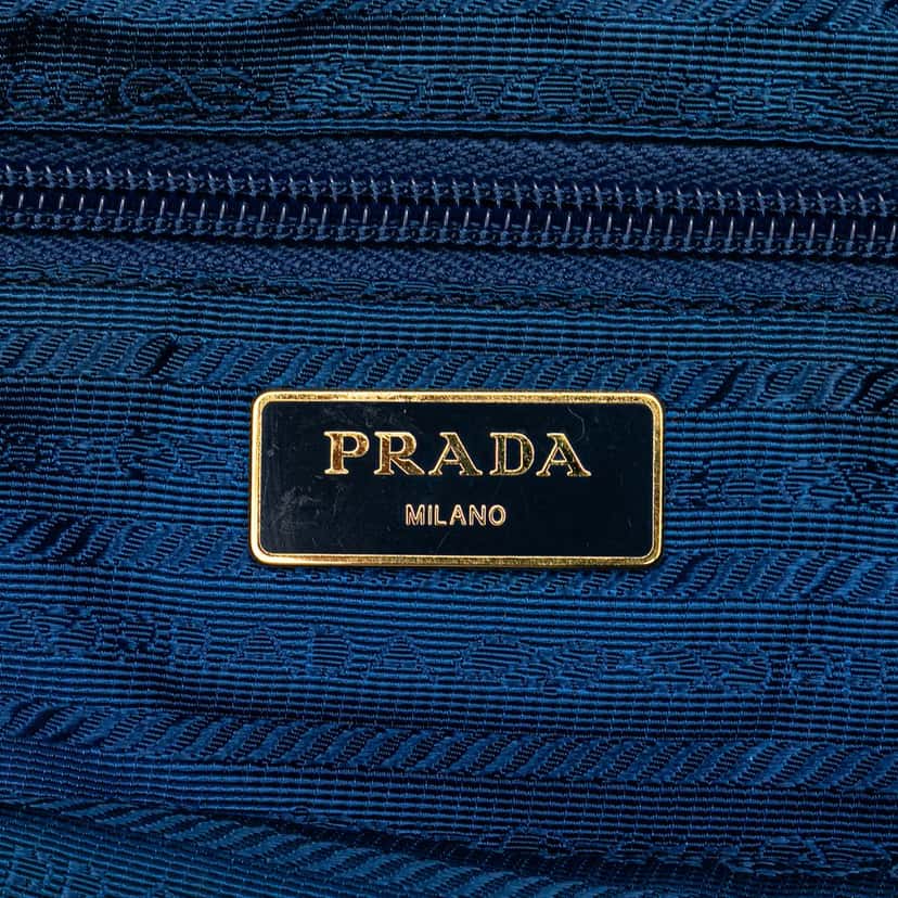 Prada Tessuto Satchel Blue Very good condition - Box View