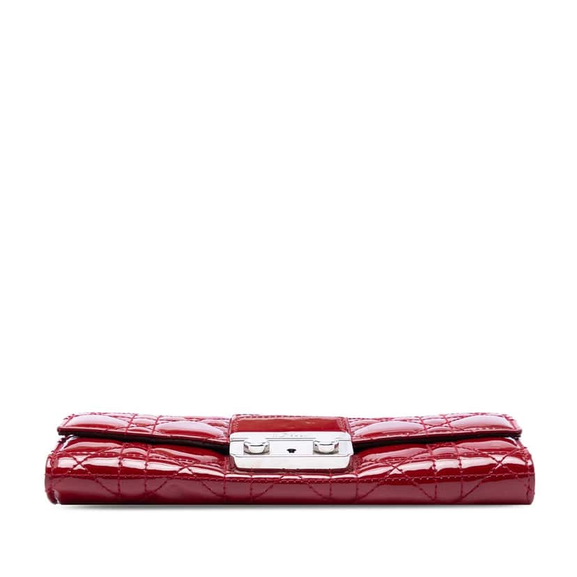 Dior Patent Cannage Miss Dior Wallet on Chain Red Leather Very good condition - Inside View
