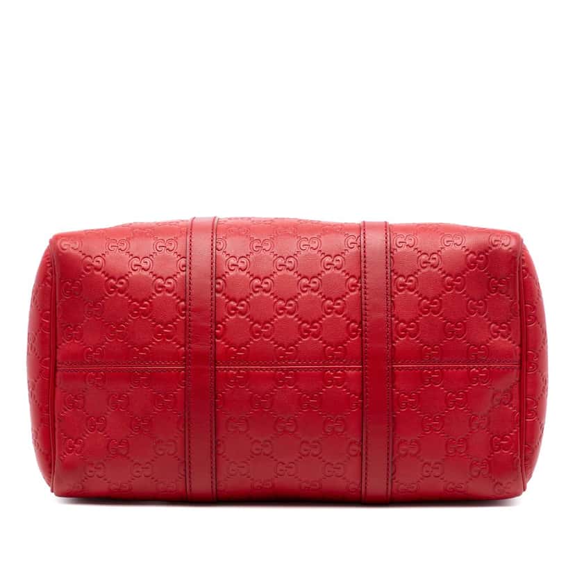 Gucci Medium Guccissima Joy Boston Bag Red Leather Very good condition - Inside View