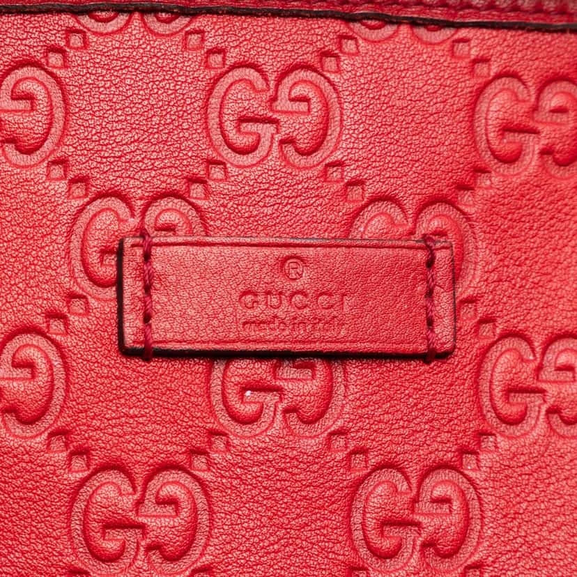 Gucci Medium Guccissima Joy Boston Bag Red Leather Very good condition - Box View
