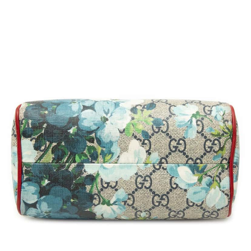 Gucci Mini GG Supreme Blooms Boston Bag Beige Very good condition - Inside View