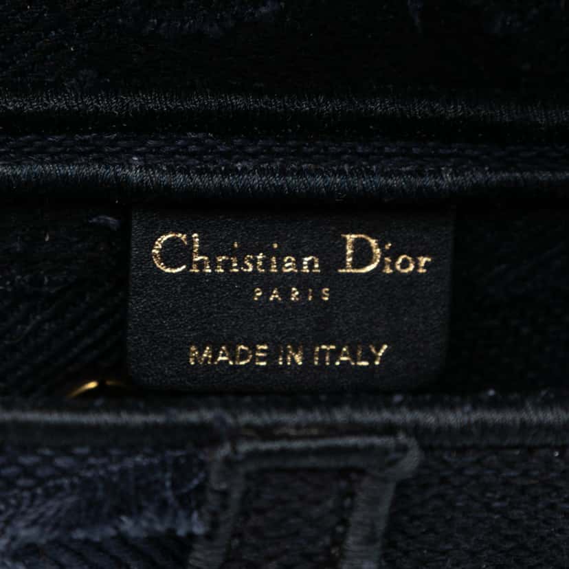 Dior Camouflage Embroidered Canvas Saddle Bag Blue Very good condition - Box View