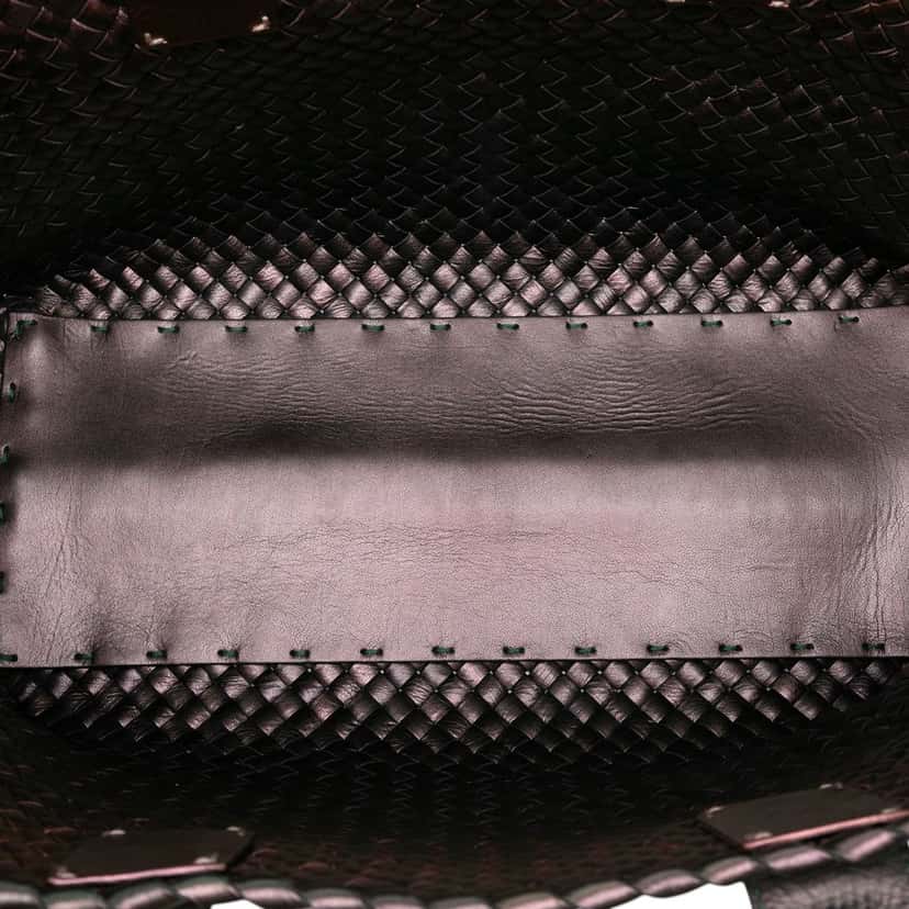 Bottega Veneta Medium Iridescent Nappa Intrecciato Cabat Tote Brown Leather Very good condition - Model View