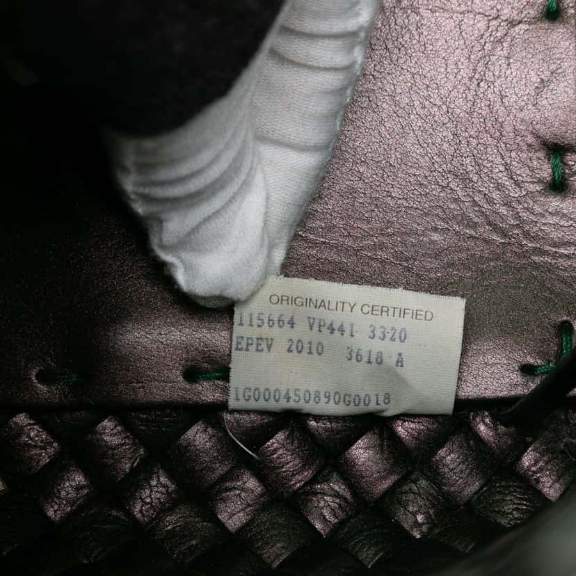 Bottega Veneta Medium Iridescent Nappa Intrecciato Cabat Tote Brown Leather Very good condition - Box View