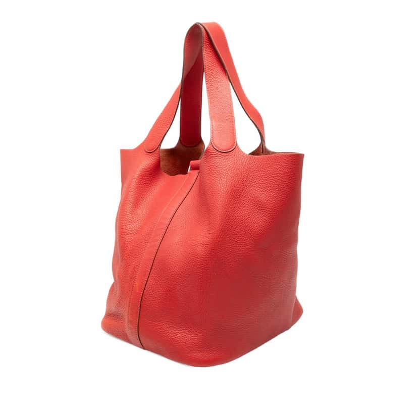 Hermès Clemence Picotin Lock 33 Red Leather Very good condition - Back View