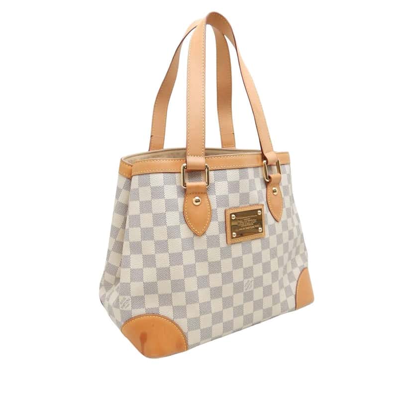 Louis Vuitton Damier Azur Hampstead PM White Very good condition - Back View