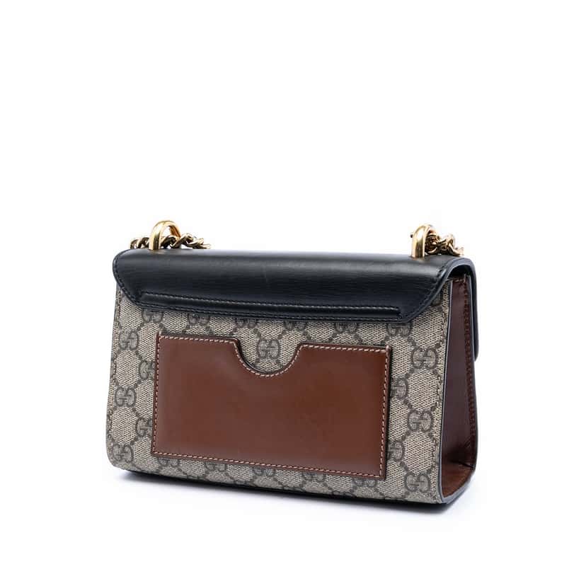 Gucci Small GG Supreme Padlock Crossbody Beige Very good condition - Back View