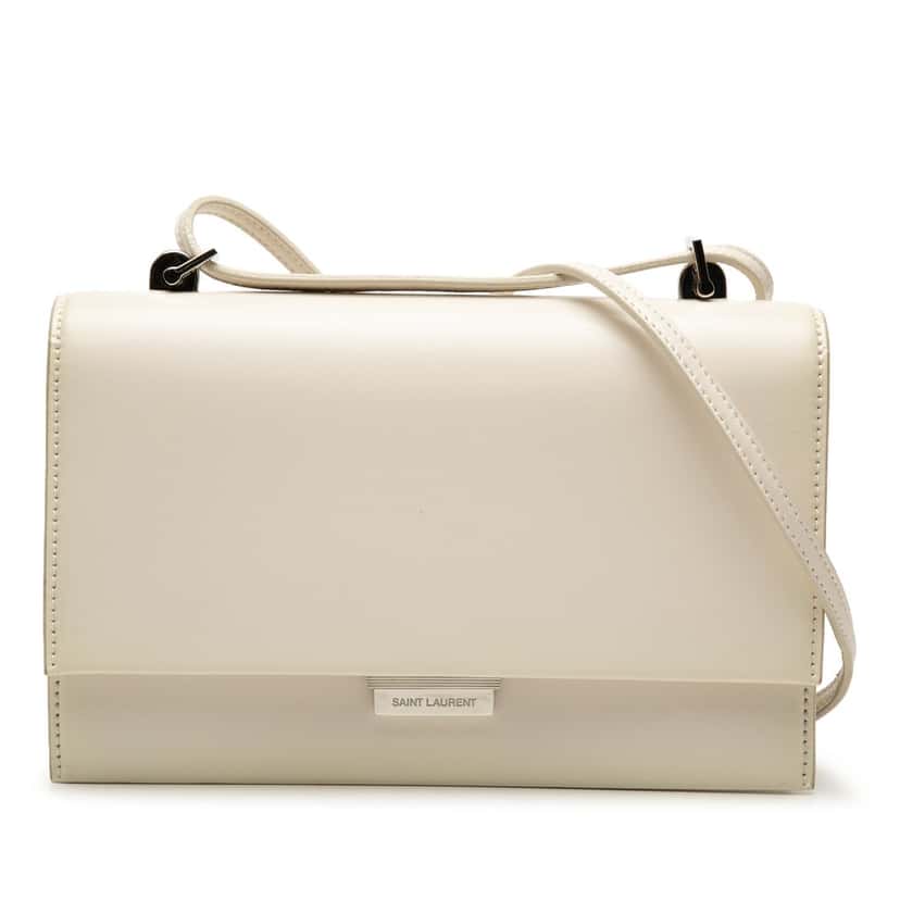 Saint Laurent Small Leather Babylone Crossbody White Leather Very good condition - Front View