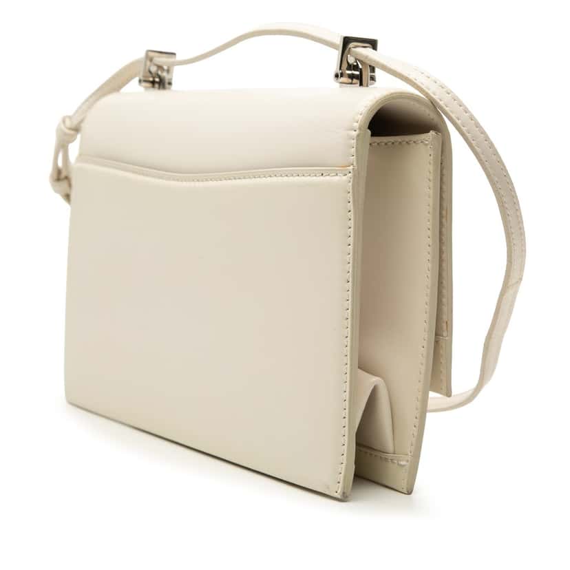 Saint Laurent Small Leather Babylone Crossbody White Leather Very good condition - Back View